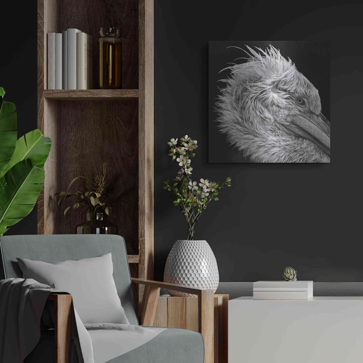 Luxe Metal Art 'Bad Hairday' by Epic Portfolio Metal Wall Art,24x24