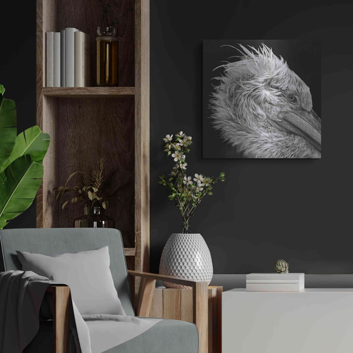 'Bad Hairday' by Luxe Metal Portfolio – Metal Wall Art, 24x24 room view