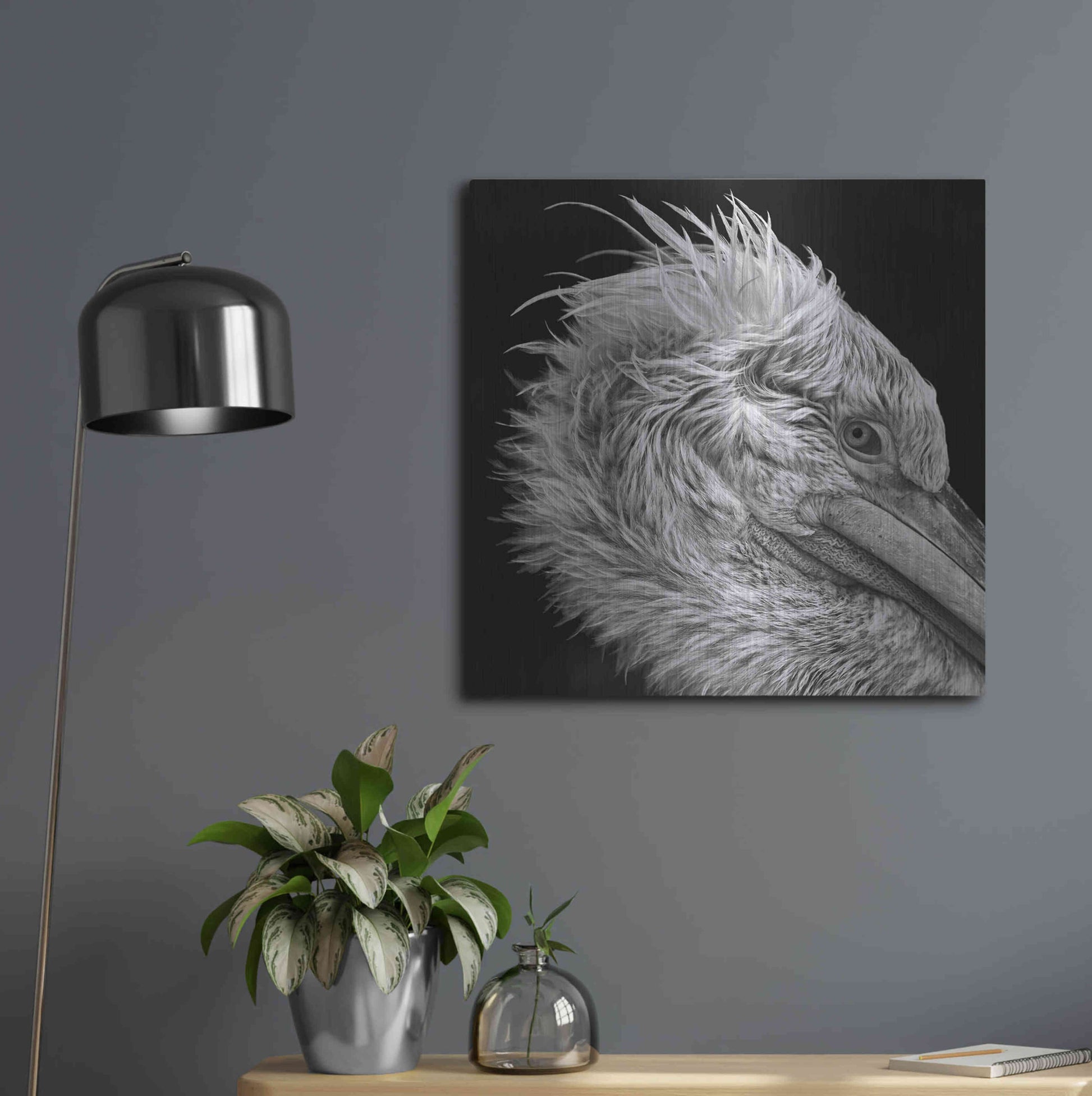 Luxe Metal Art 'Bad Hairday' by Epic Portfolio Metal Wall Art,24x24