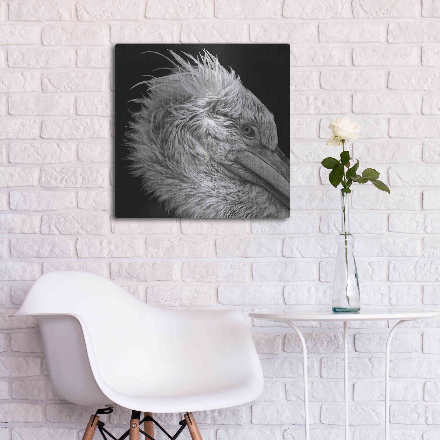 Luxe Metal Art 'Bad Hairday' by Epic Portfolio Metal Wall Art,24x24