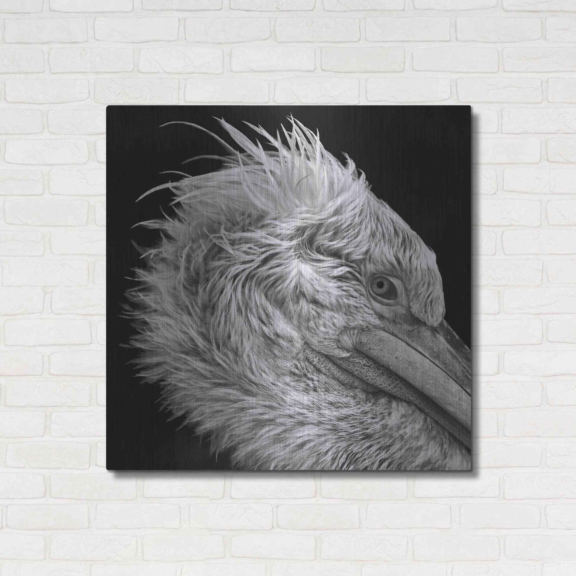 Luxe Metal Art 'Bad Hairday' by Epic Portfolio Metal Wall Art,36x36