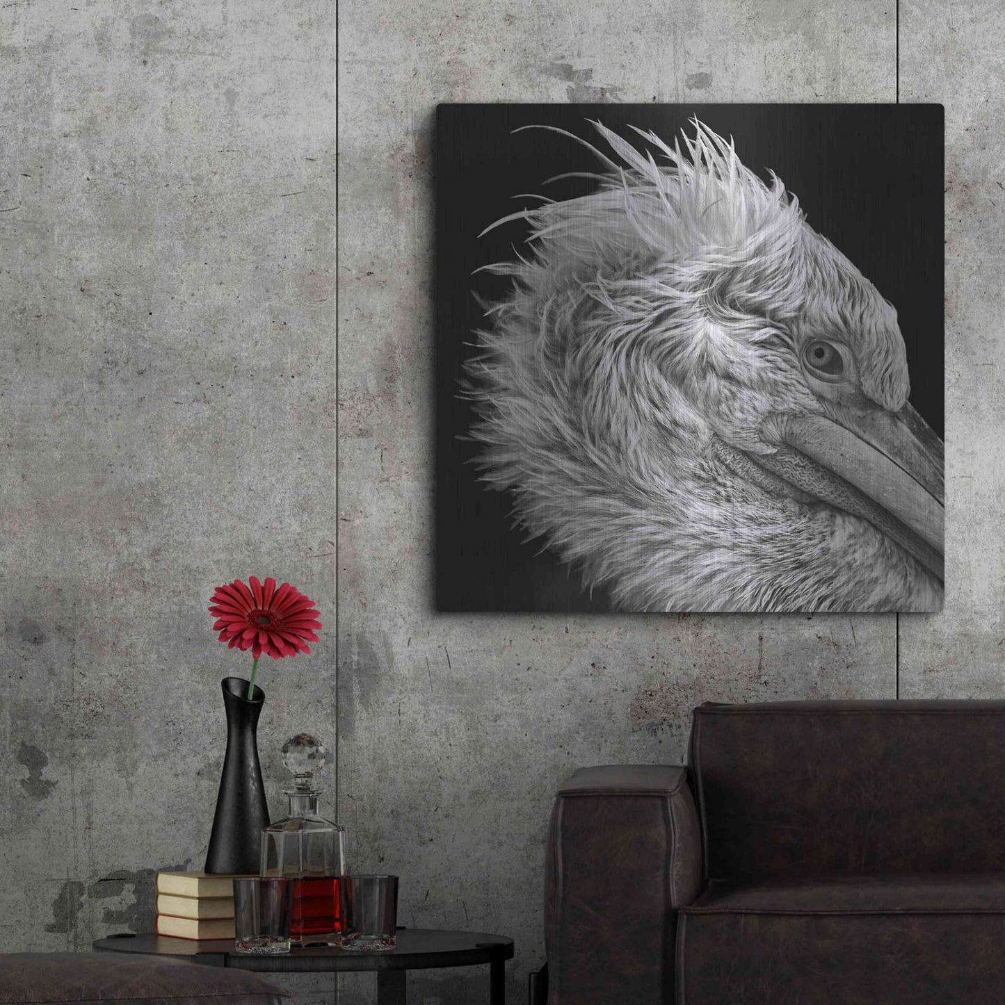 Luxe Metal Art 'Bad Hairday' by Epic Portfolio Metal Wall Art,36x36