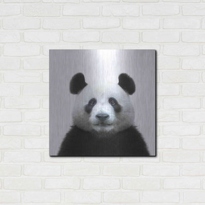 Luxe Metal Art 'Bamboo Bear' by Epic Portfolio Metal Wall Art,24x24