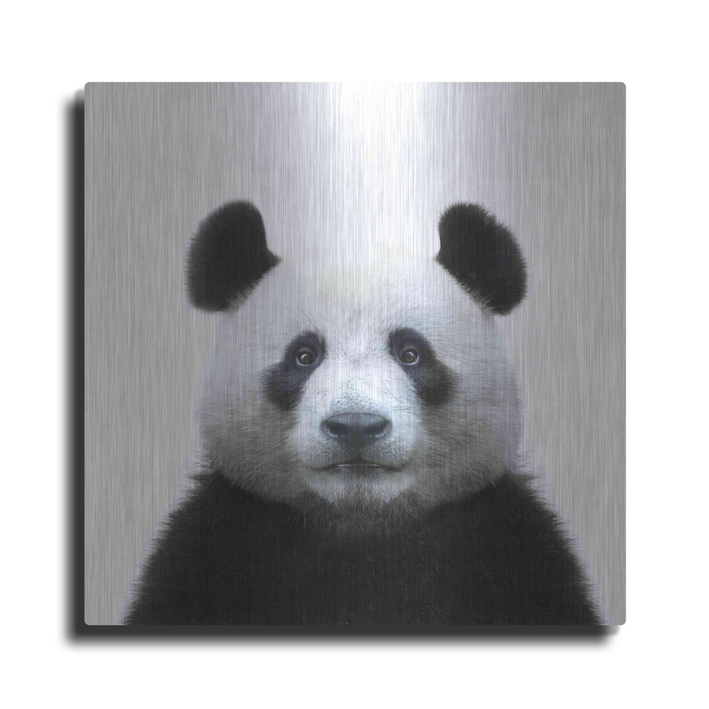 Luxe Metal Art 'Bamboo Bear' by Epic Portfolio Metal Wall Art