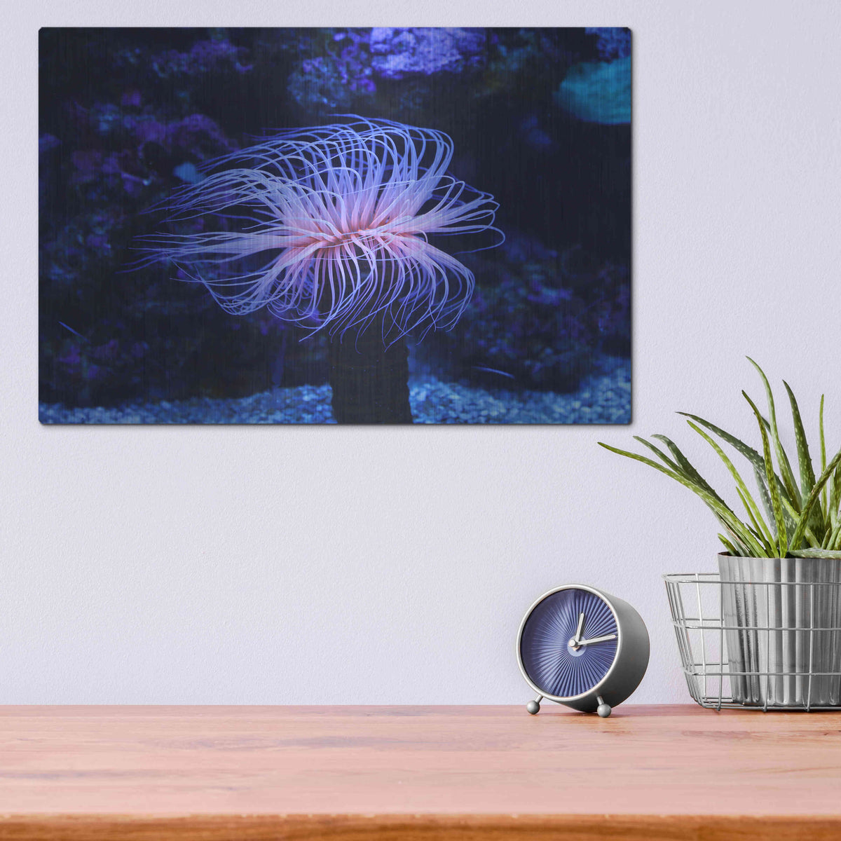 Luxe Metal Art 'Deep Sea Tango ' by Epic Portfolio Metal Wall Art,16x12