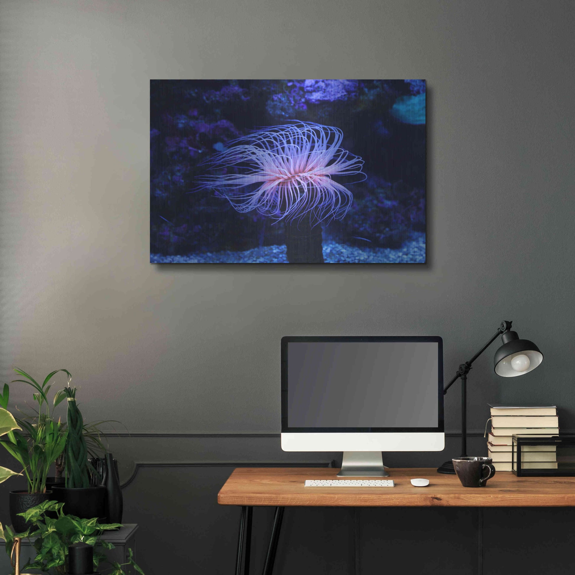 Luxe Metal Art 'Deep Sea Tango ' by Epic Portfolio Metal Wall Art,36x24