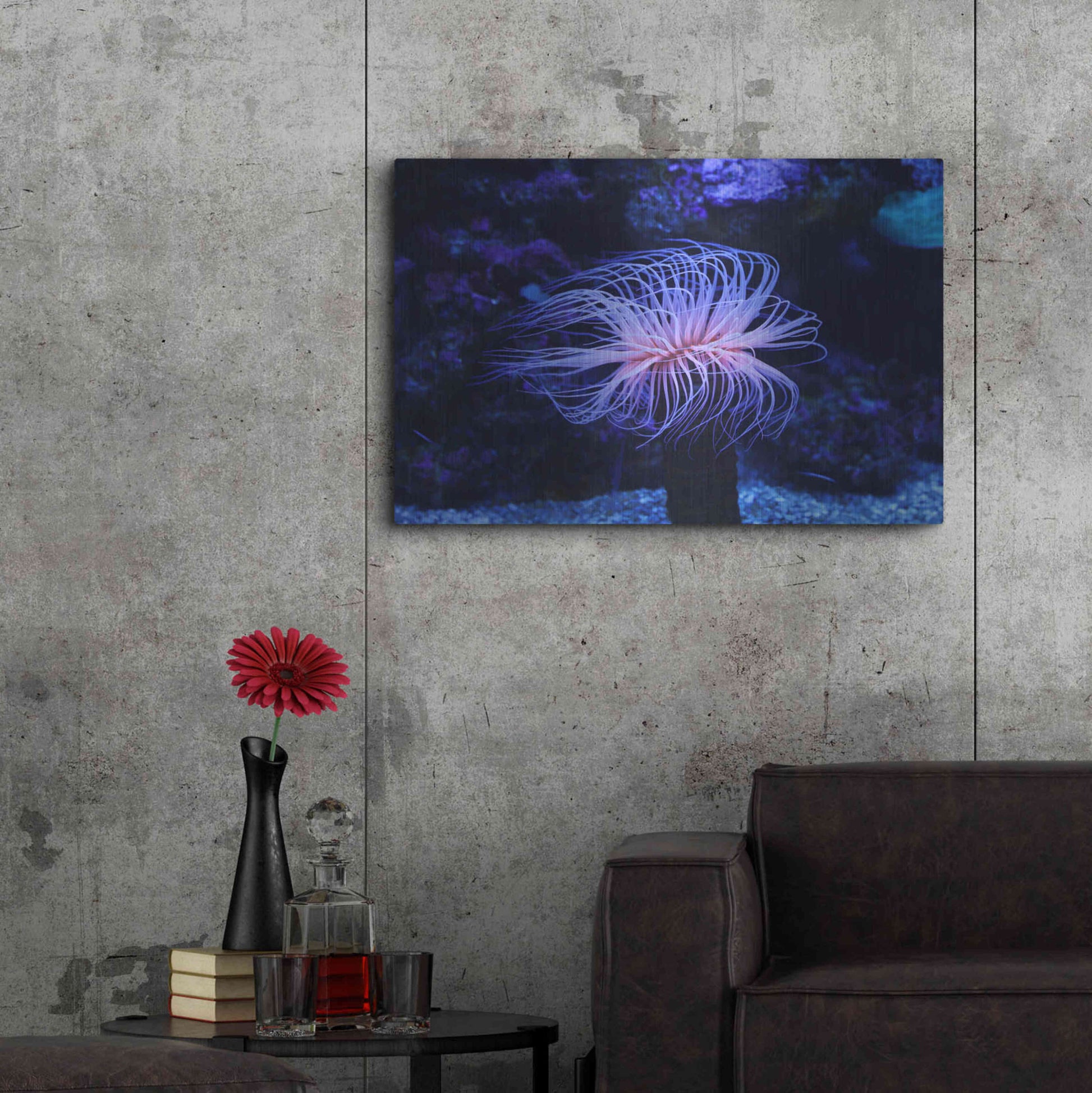 Luxe Metal Art 'Deep Sea Tango ' by Epic Portfolio Metal Wall Art,36x24