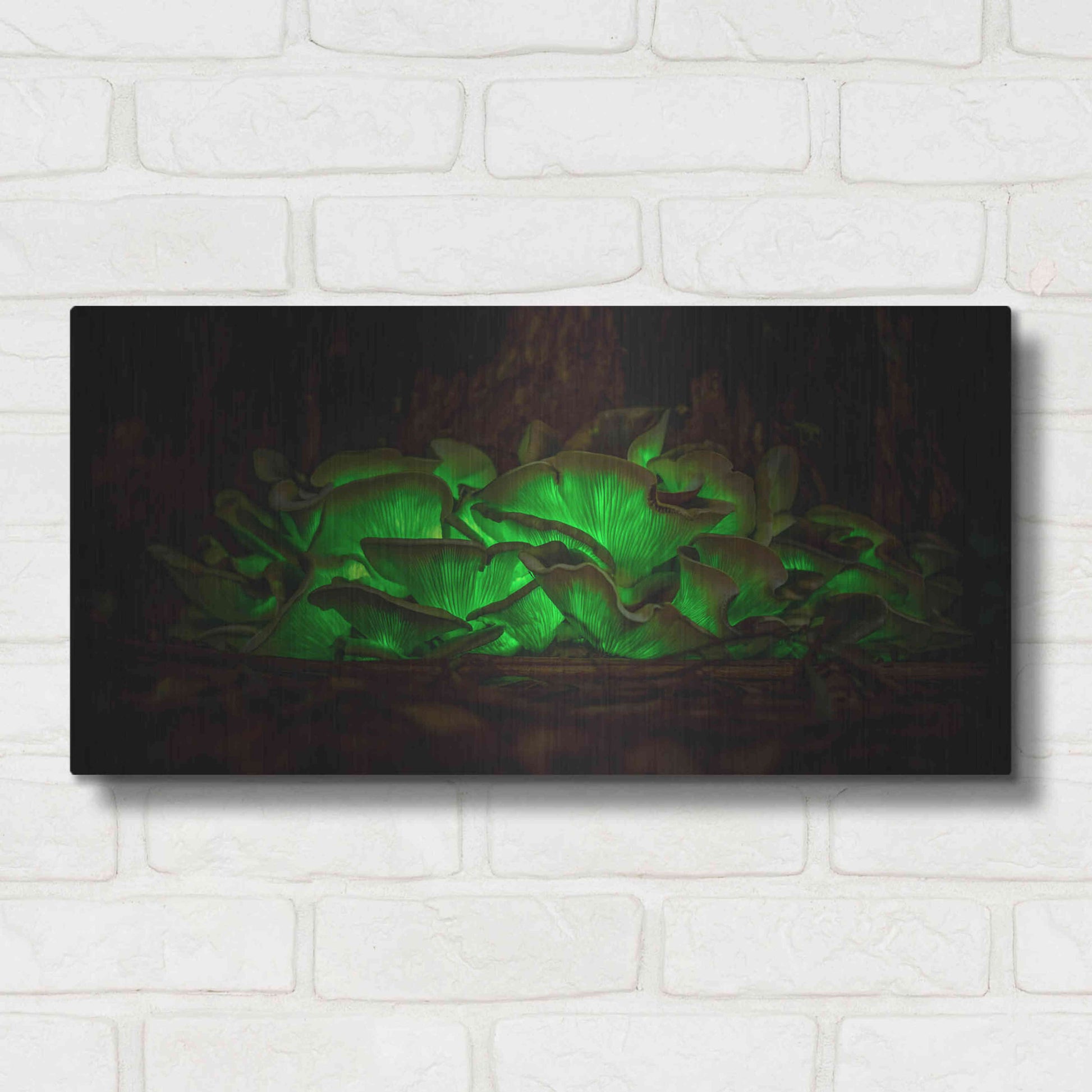 Luxe Metal Art 'Emerald Boom' by Epic Portfolio Metal Wall Art,24x12