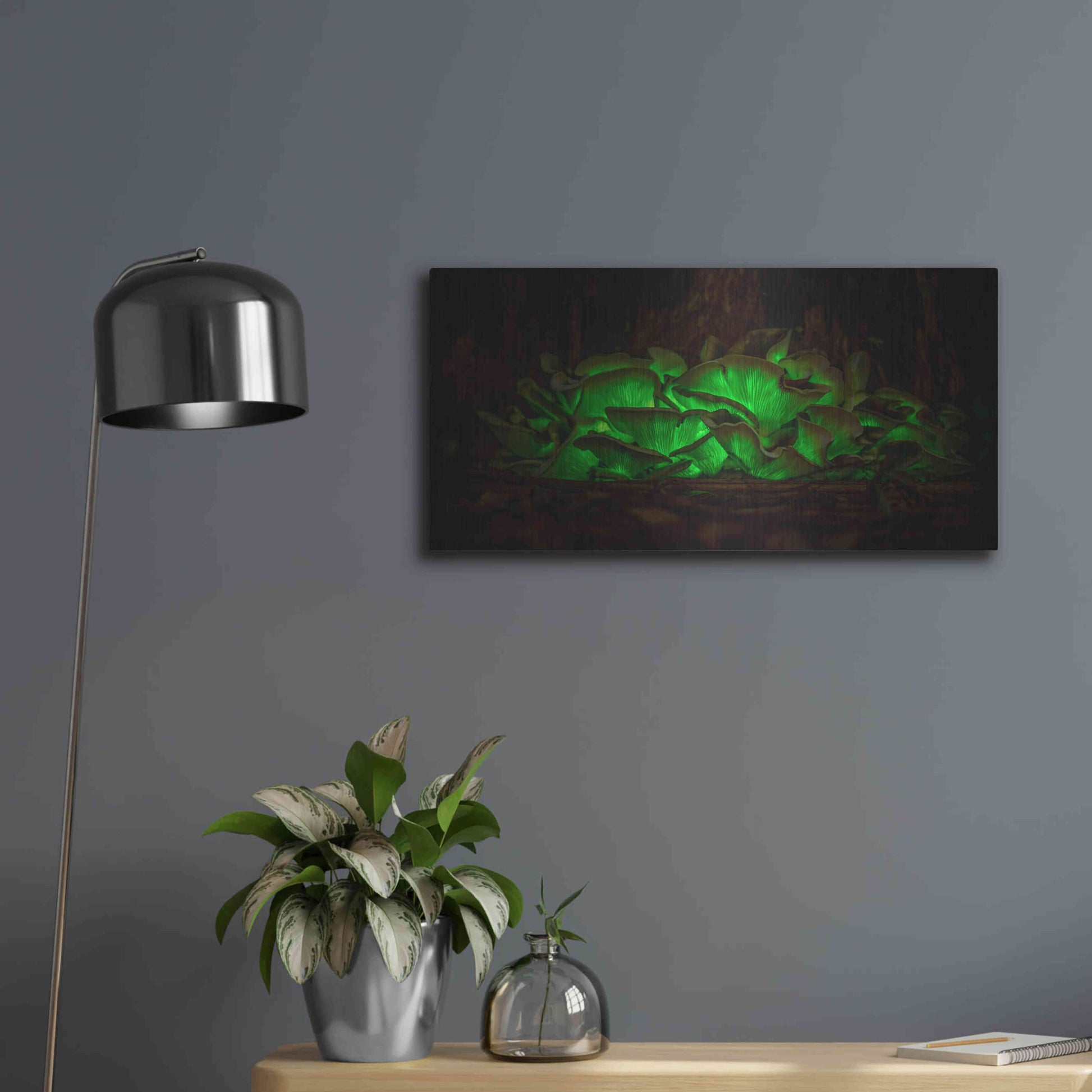 Luxe Metal Art 'Emerald Boom' by Epic Portfolio Metal Wall Art,24x12