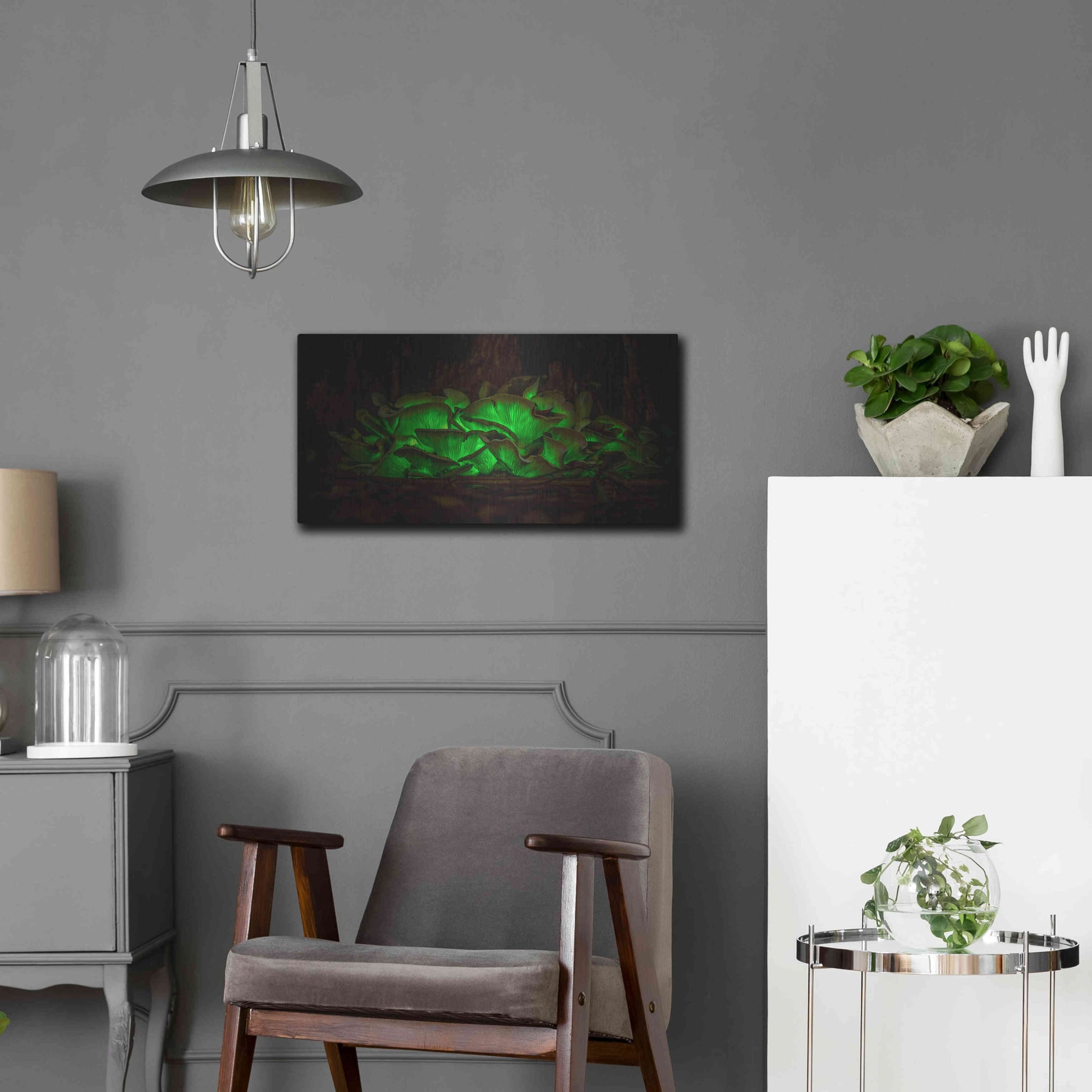 Luxe Metal Art 'Emerald Boom' by Epic Portfolio Metal Wall Art,24x12