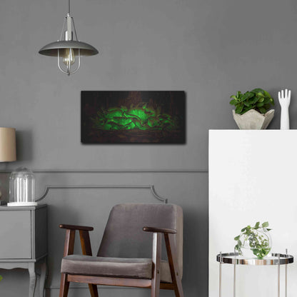 Luxe Metal Art 'Emerald Boom' by Epic Portfolio Metal Wall Art,24x12