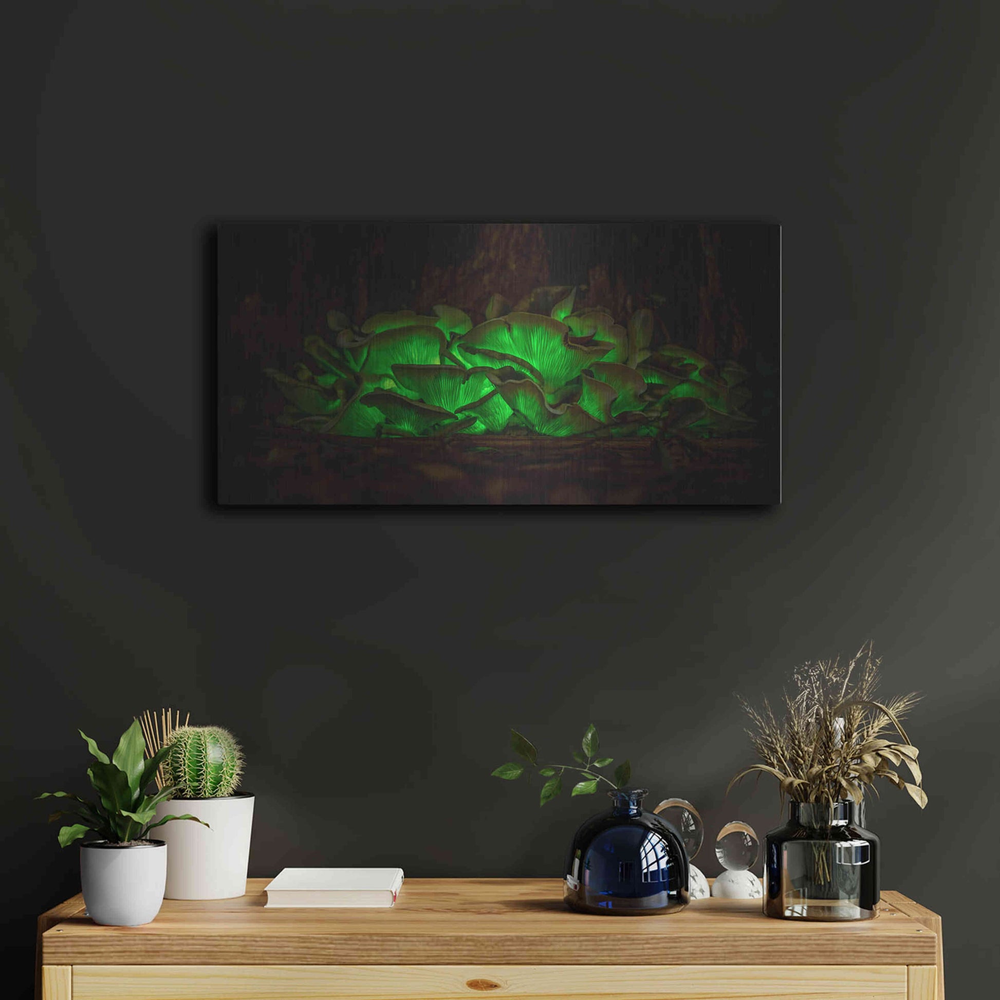Luxe Metal Art 'Emerald Boom' by Epic Portfolio Metal Wall Art,24x12