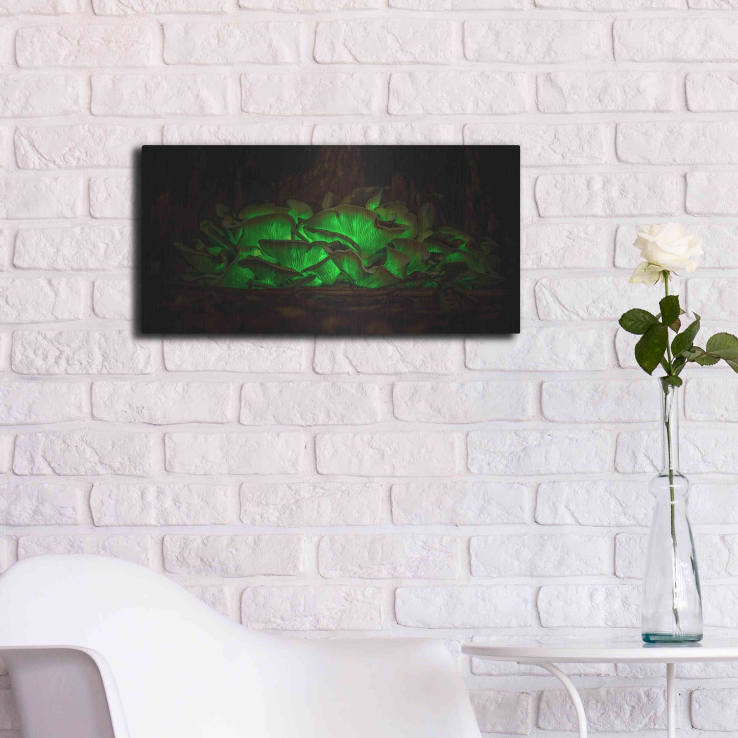 Luxe Metal Art 'Emerald Boom' by Epic Portfolio Metal Wall Art,24x12