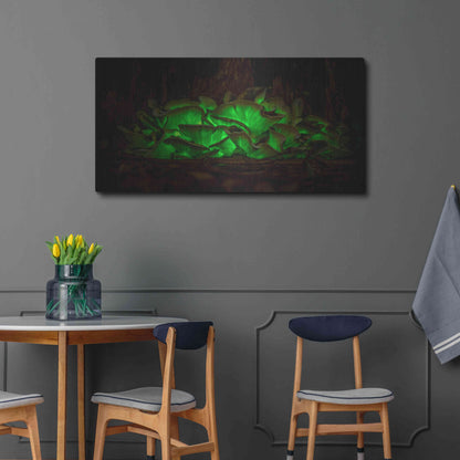 Luxe Metal Art 'Emerald Boom' by Epic Portfolio Metal Wall Art,48x24