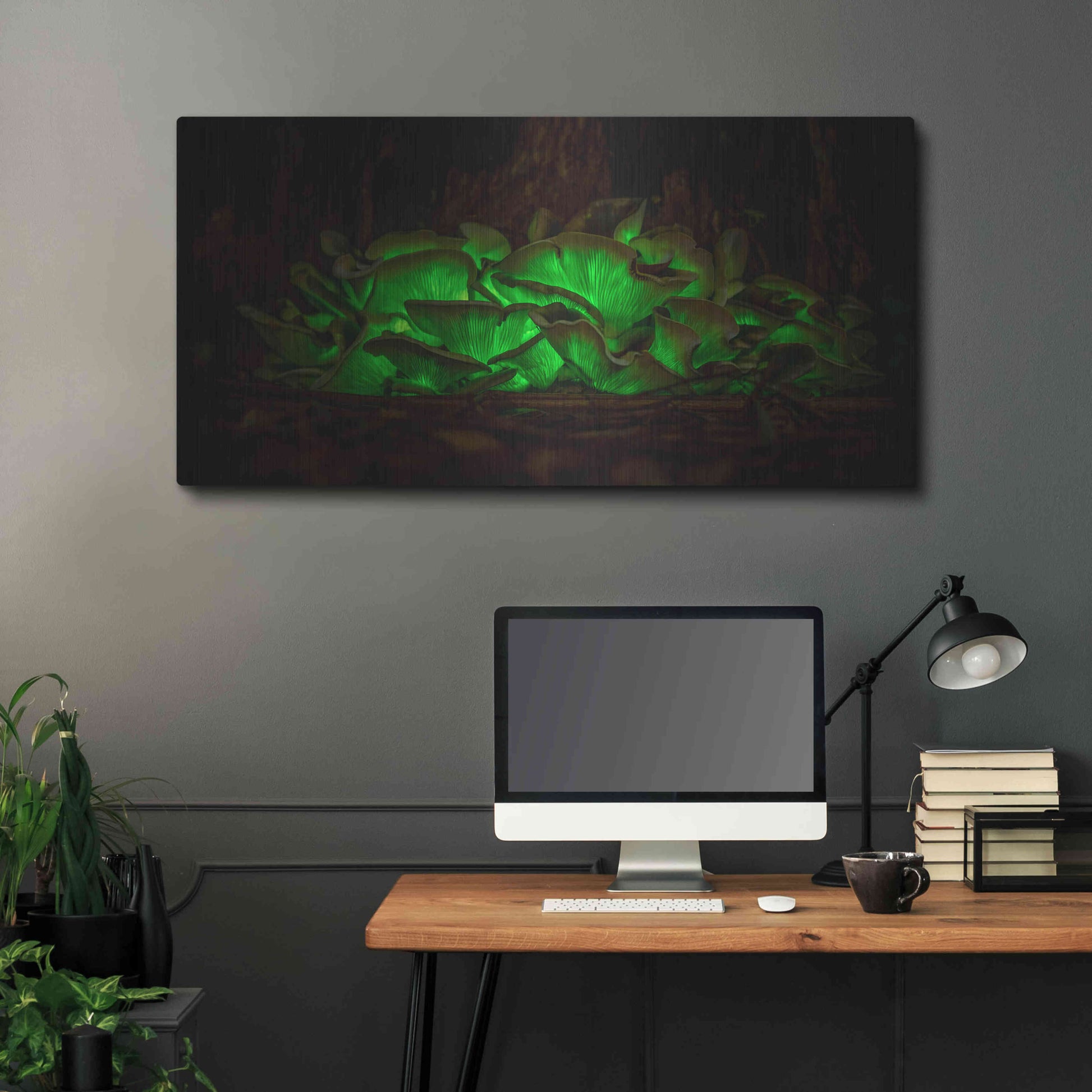 Luxe Metal Art 'Emerald Boom' by Epic Portfolio Metal Wall Art,48x24
