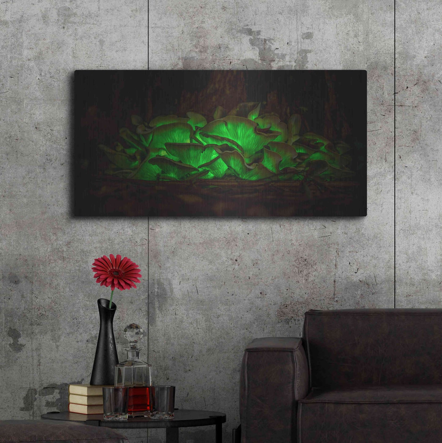 Luxe Metal Art 'Emerald Boom' by Epic Portfolio Metal Wall Art,48x24