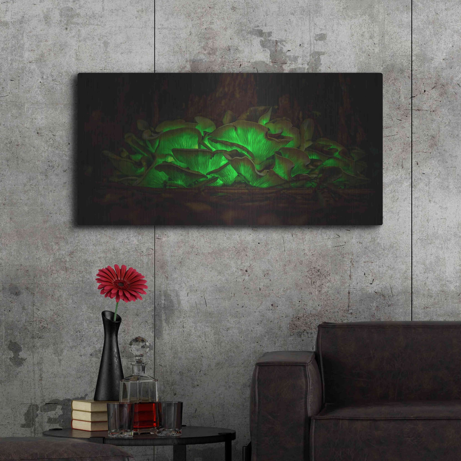 Luxe Metal Art 'Emerald Boom' by Epic Portfolio Metal Wall Art,48x24