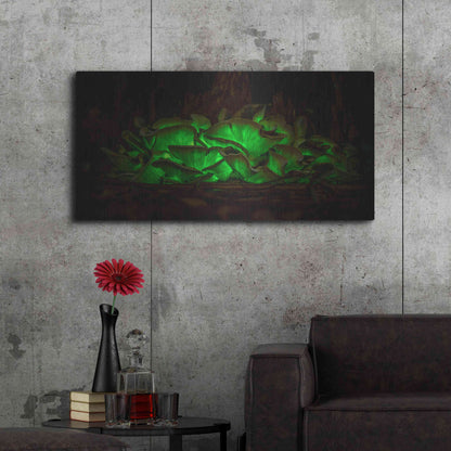 Luxe Metal Art 'Emerald Boom' by Epic Portfolio Metal Wall Art,48x24