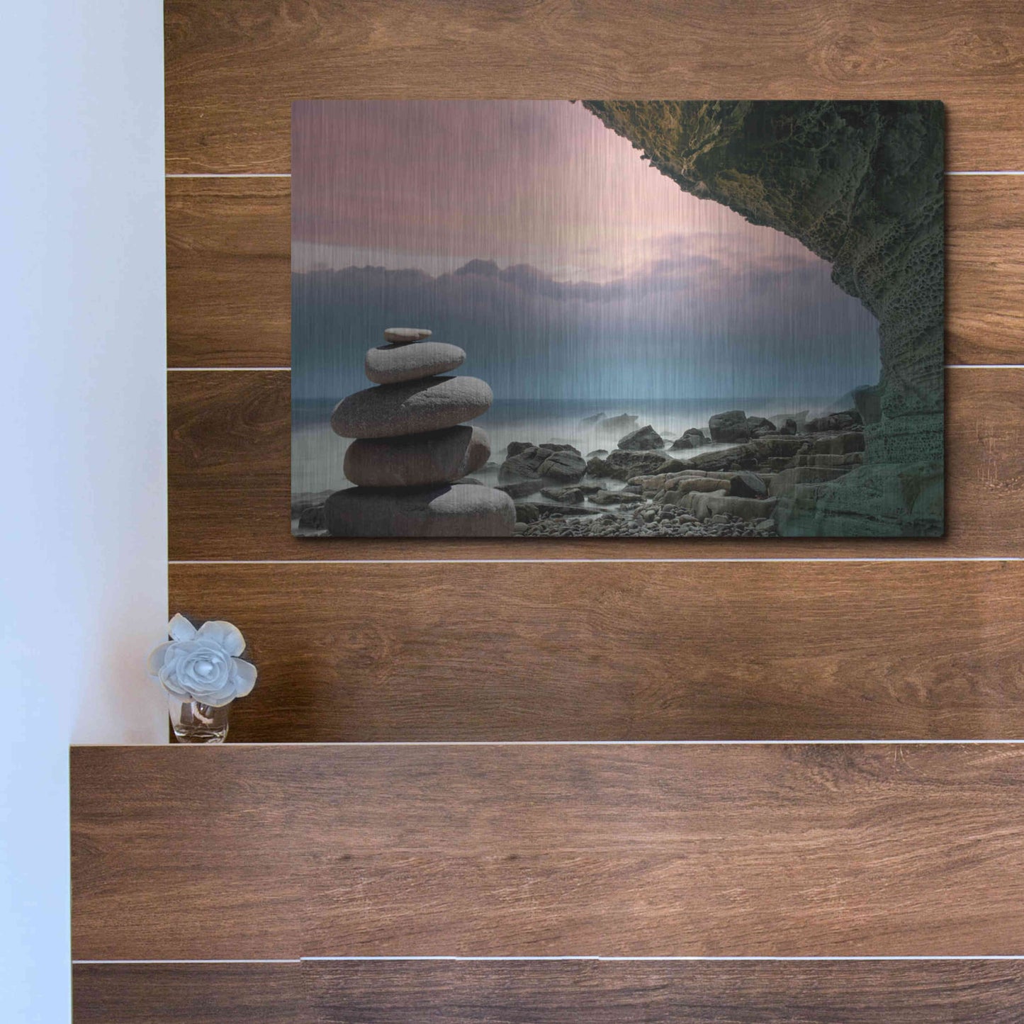 Luxe Metal Art 'Feng Shui' by Epic Portfolio Metal Wall Art,16x12