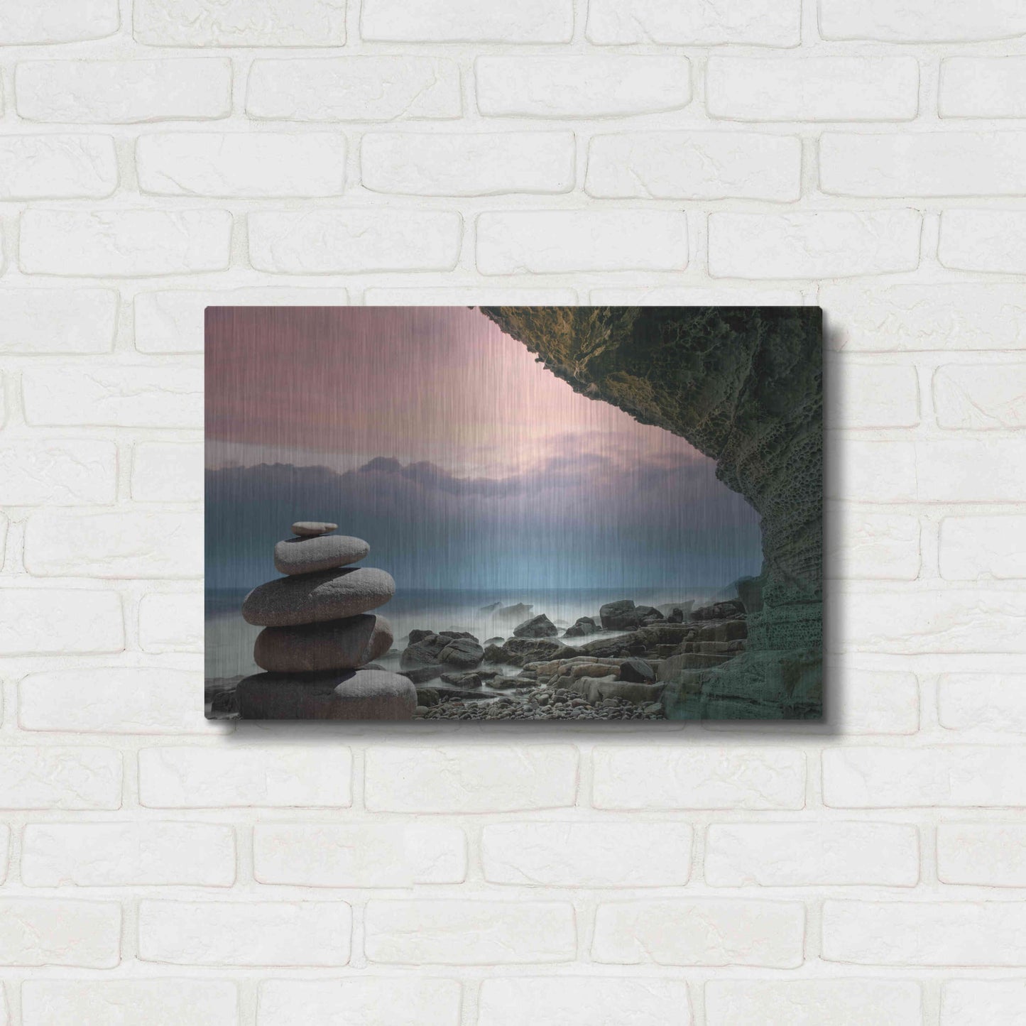 Luxe Metal Art 'Feng Shui' by Epic Portfolio Metal Wall Art,24x16