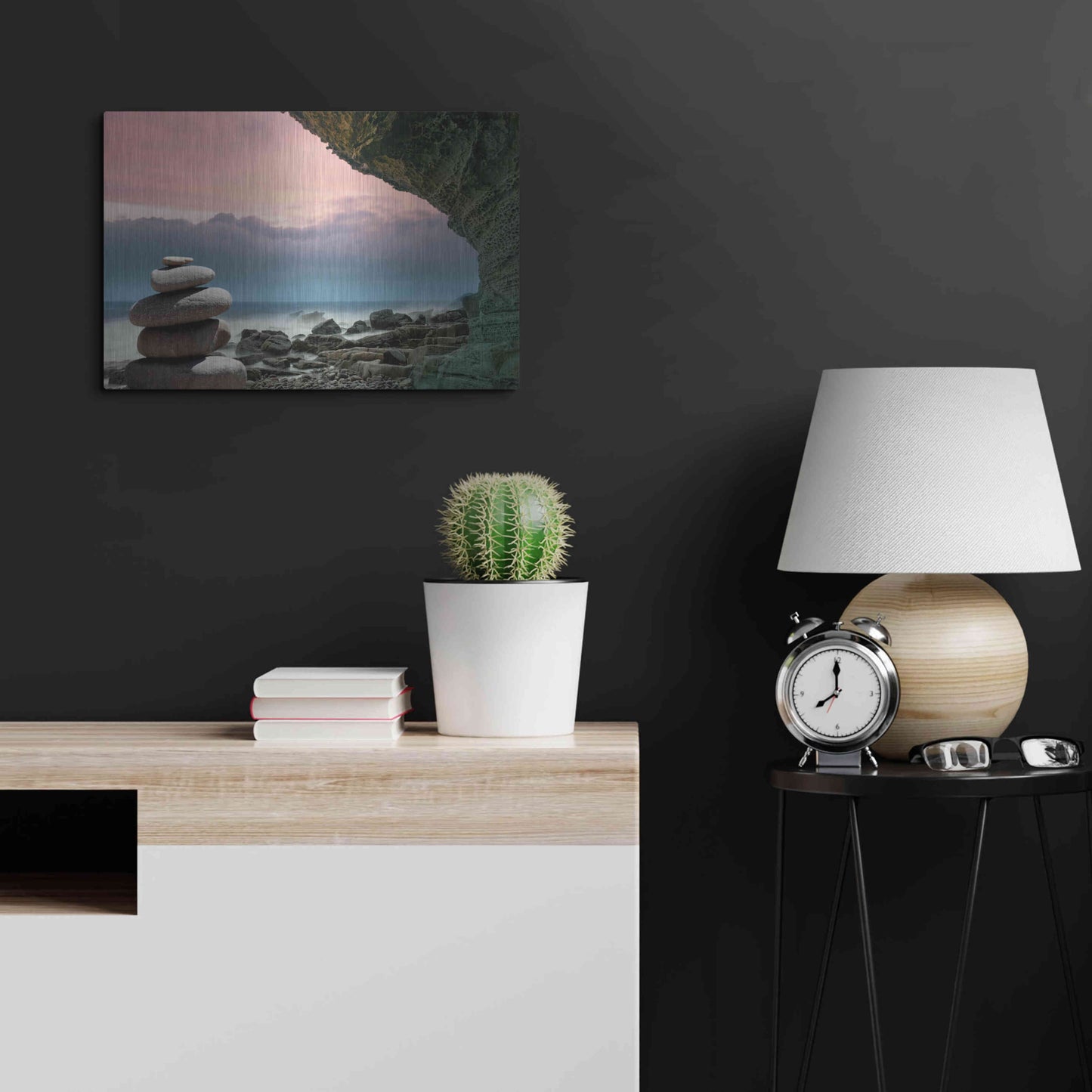 Luxe Metal Art 'Feng Shui' by Epic Portfolio Metal Wall Art,24x16