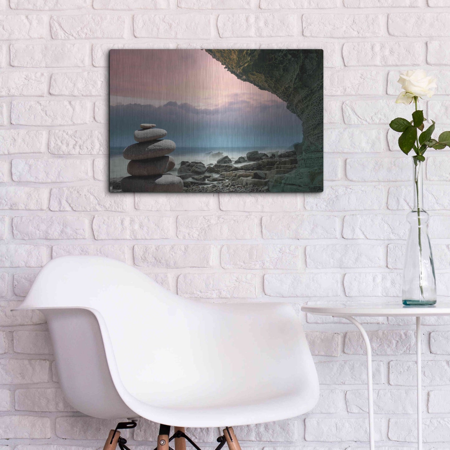 Luxe Metal Art 'Feng Shui' by Epic Portfolio Metal Wall Art,24x16