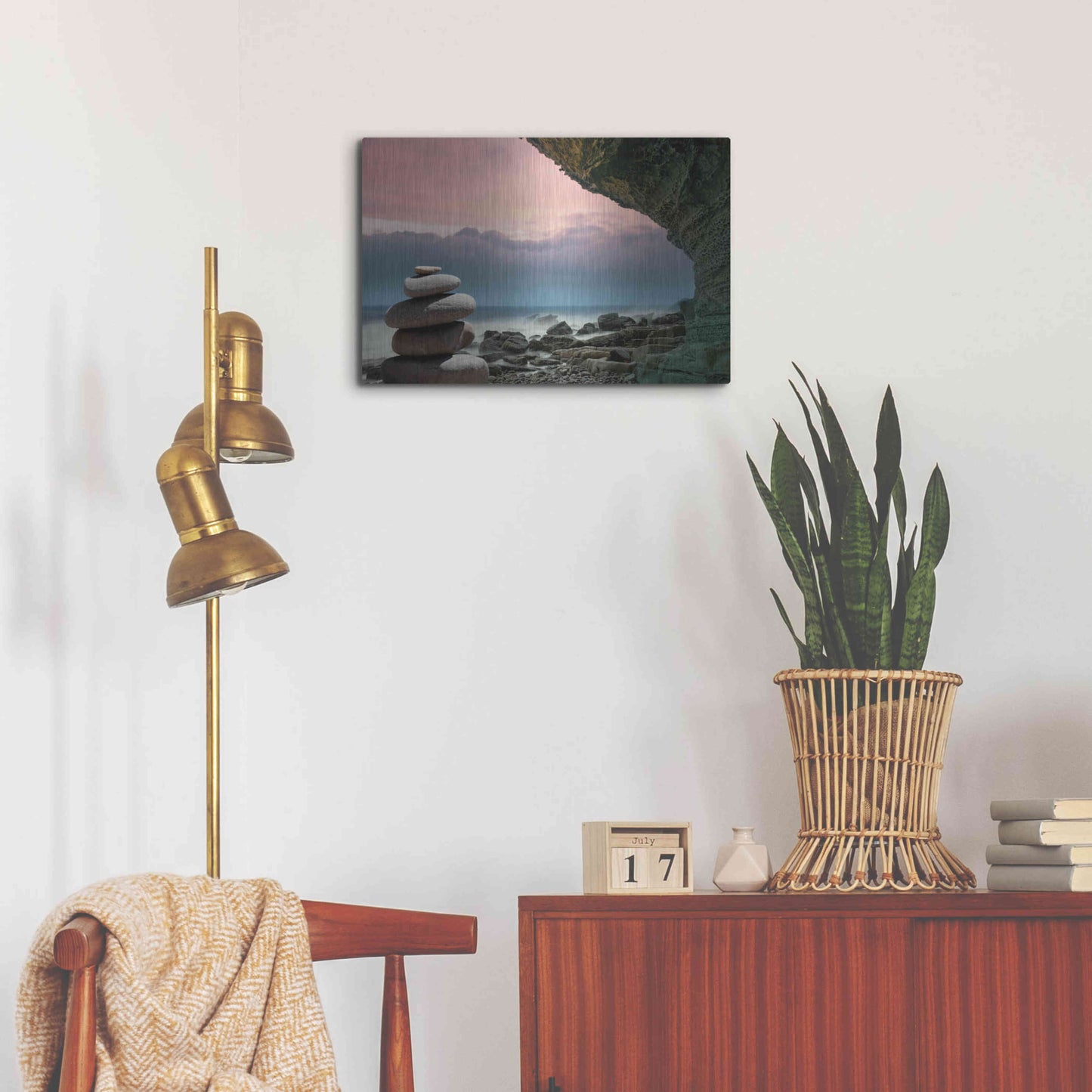 Luxe Metal Art 'Feng Shui' by Epic Portfolio Metal Wall Art,24x16