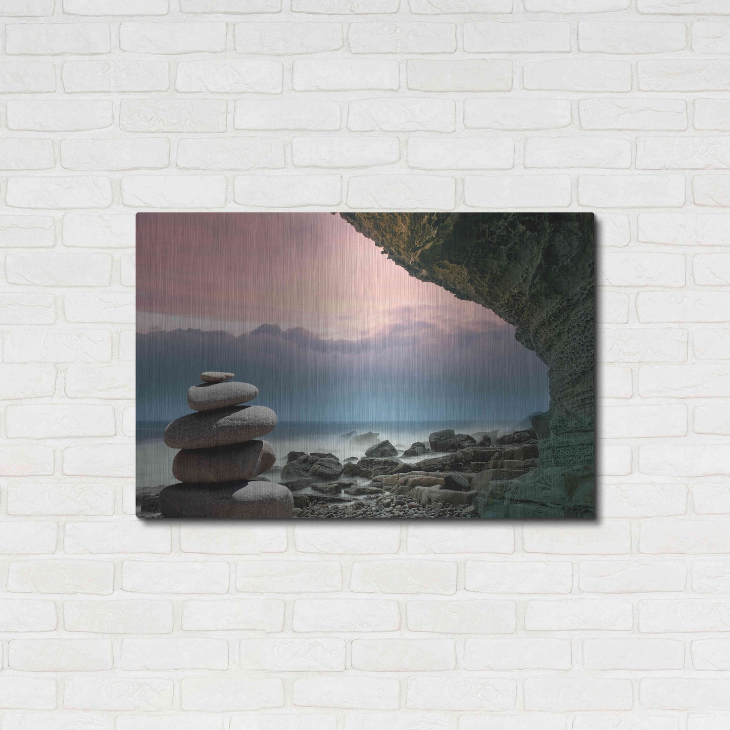 Luxe Metal Art 'Feng Shui' by Epic Portfolio Metal Wall Art,36x24