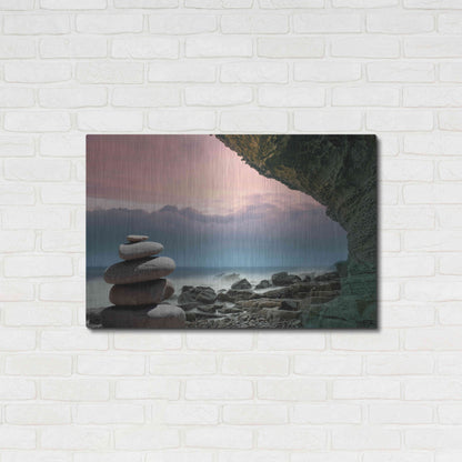 Luxe Metal Art 'Feng Shui' by Epic Portfolio Metal Wall Art,36x24