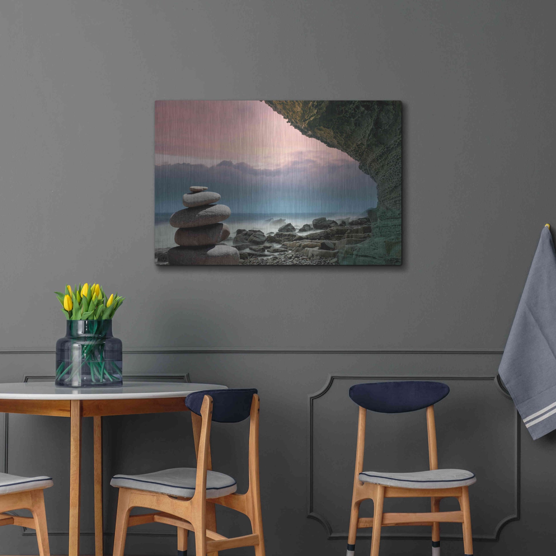 Luxe Metal Art 'Feng Shui' by Epic Portfolio Metal Wall Art,36x24