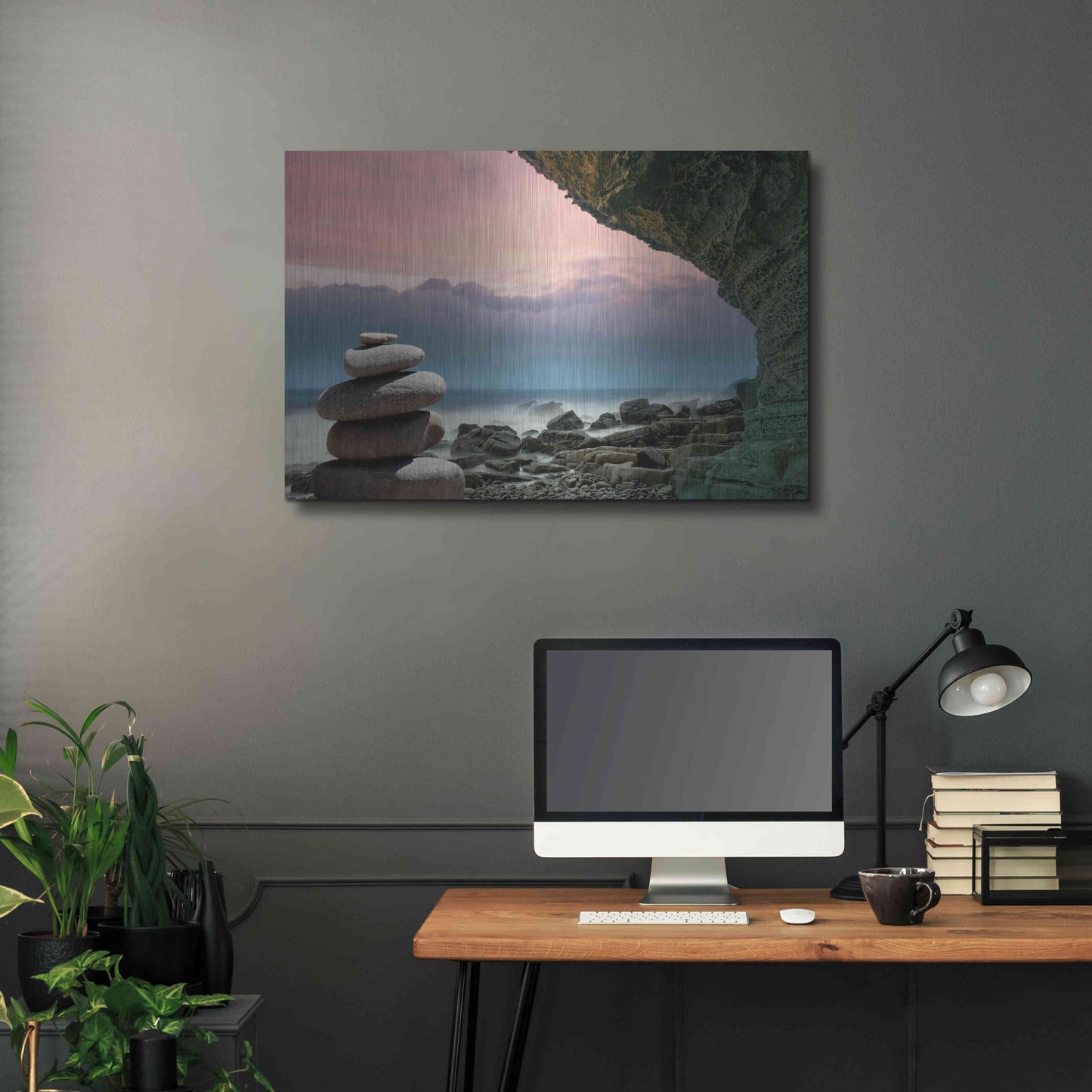 Luxe Metal Art 'Feng Shui' by Epic Portfolio Metal Wall Art,36x24