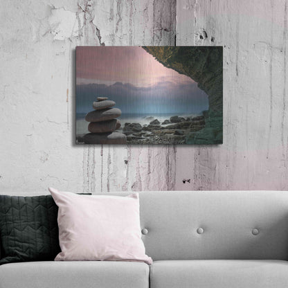 Luxe Metal Art 'Feng Shui' by Epic Portfolio Metal Wall Art,36x24