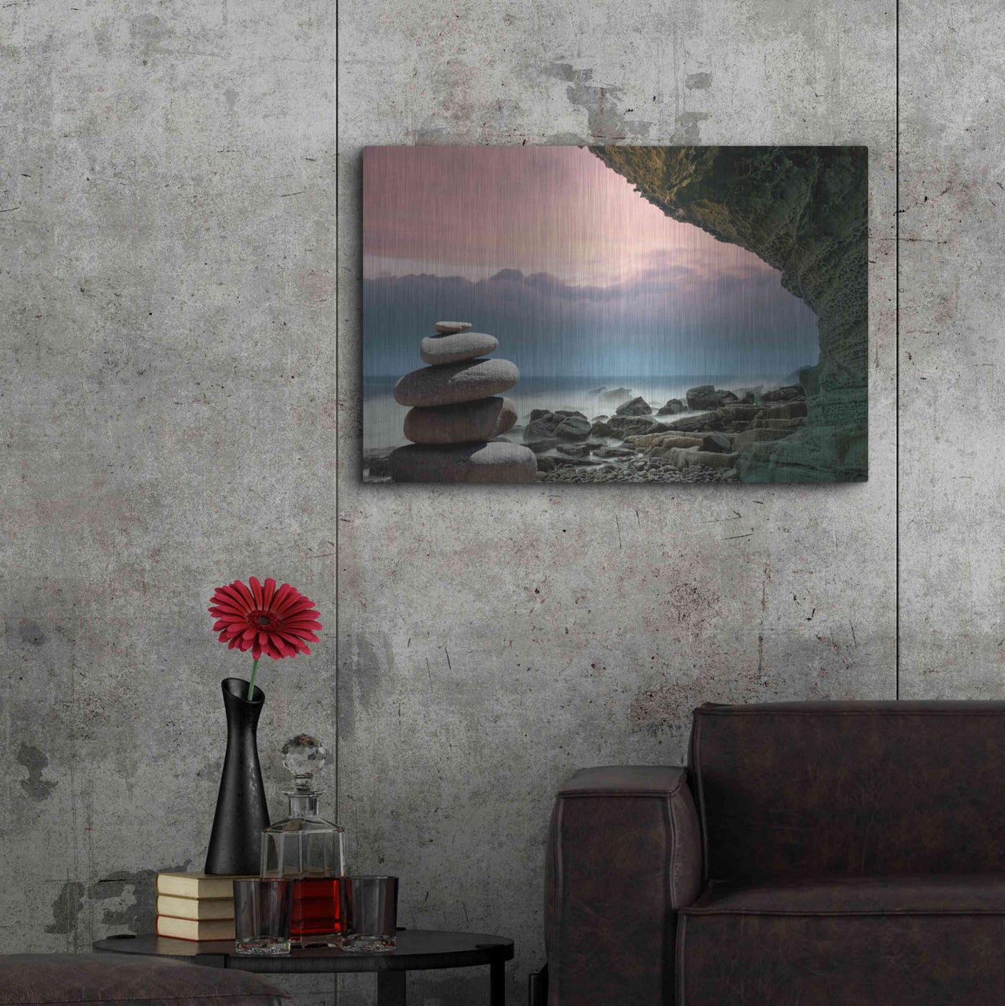 Luxe Metal Art 'Feng Shui' by Epic Portfolio Metal Wall Art,36x24