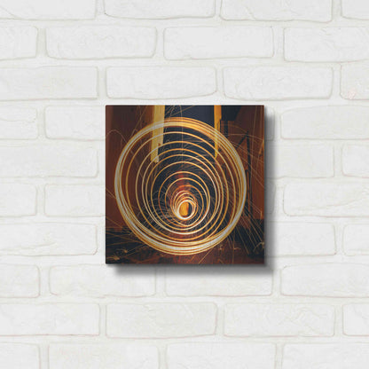 Luxe Metal Art 'Fiery Vortex' by Epic Portfolio Metal Wall Art,12x12