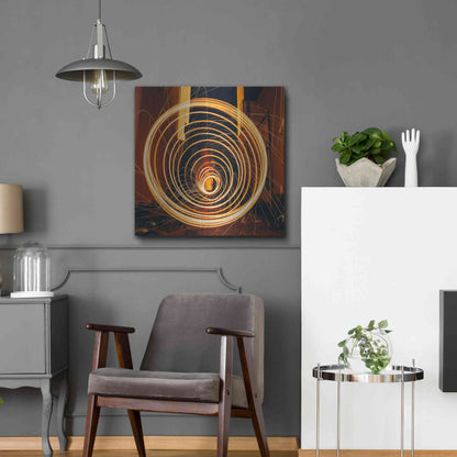 Luxe Metal Art 'Fiery Vortex' by Epic Portfolio Metal Wall Art,24x24