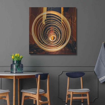Luxe Metal Art 'Fiery Vortex' by Epic Portfolio Metal Wall Art,36x36