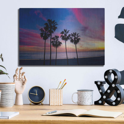 Luxe Metal Art 'Florida Sunset' by Epic Portfolio Metal Wall Art,16x12