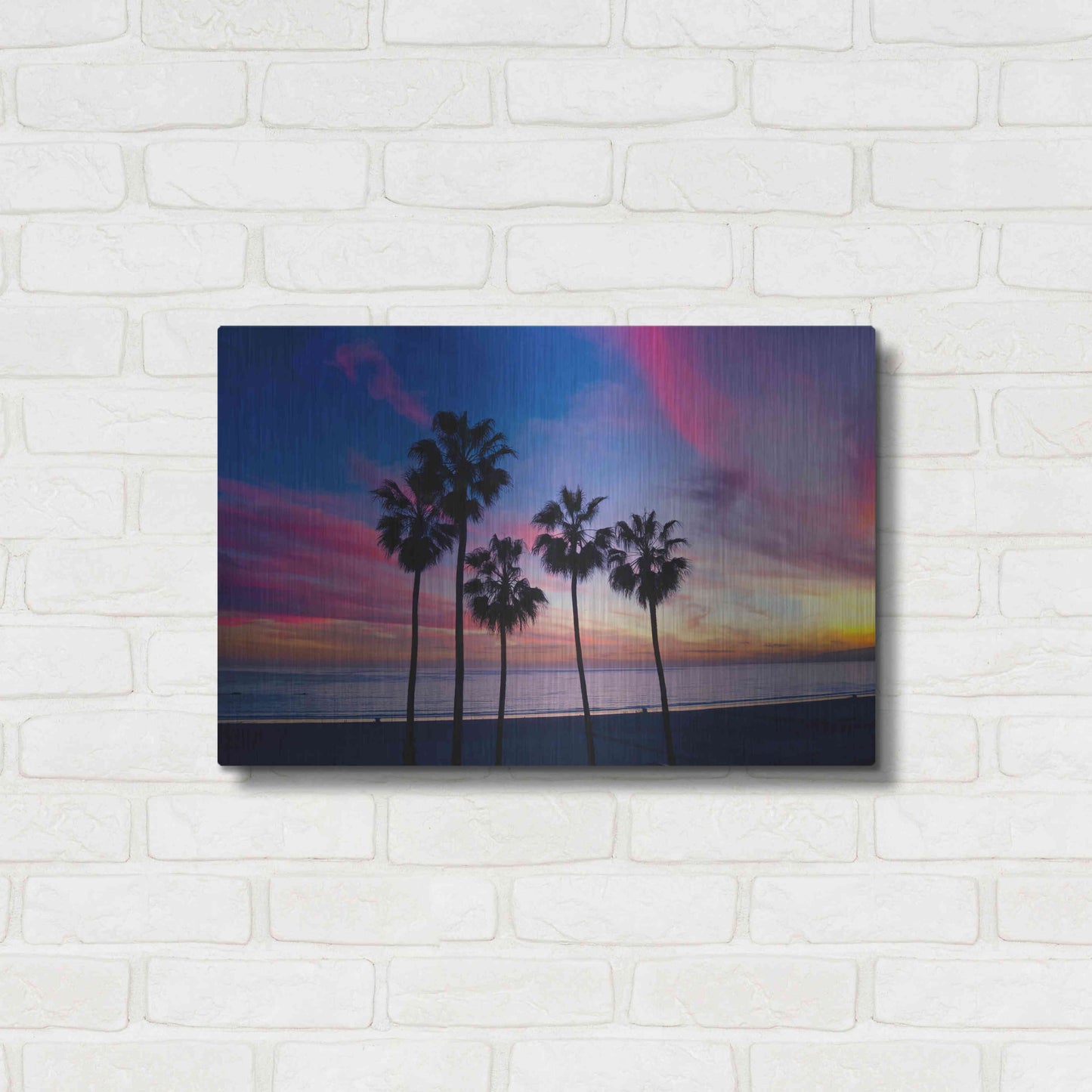 Luxe Metal Art 'Florida Sunset' by Epic Portfolio Metal Wall Art,24x16