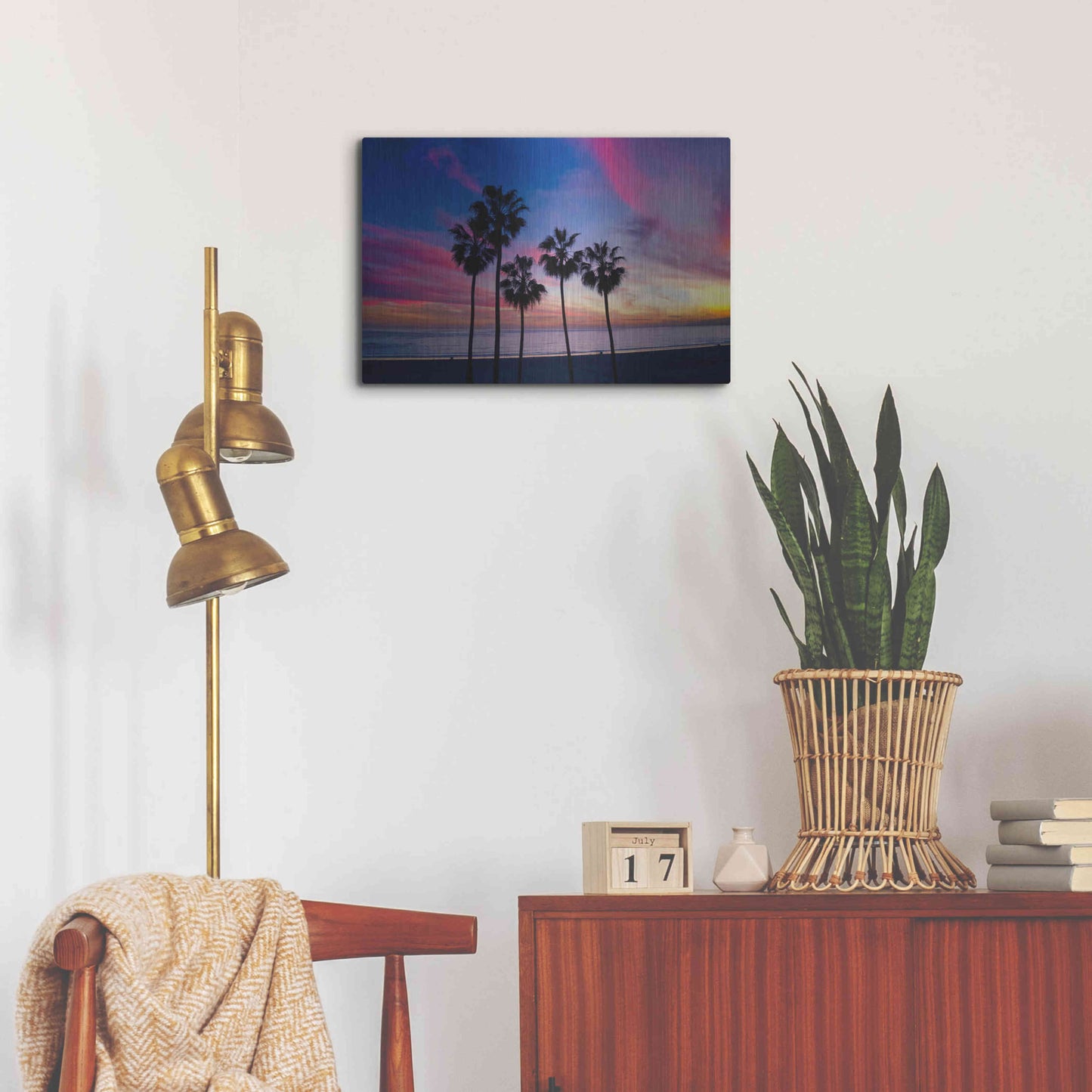 Luxe Metal Art 'Florida Sunset' by Epic Portfolio Metal Wall Art,24x16