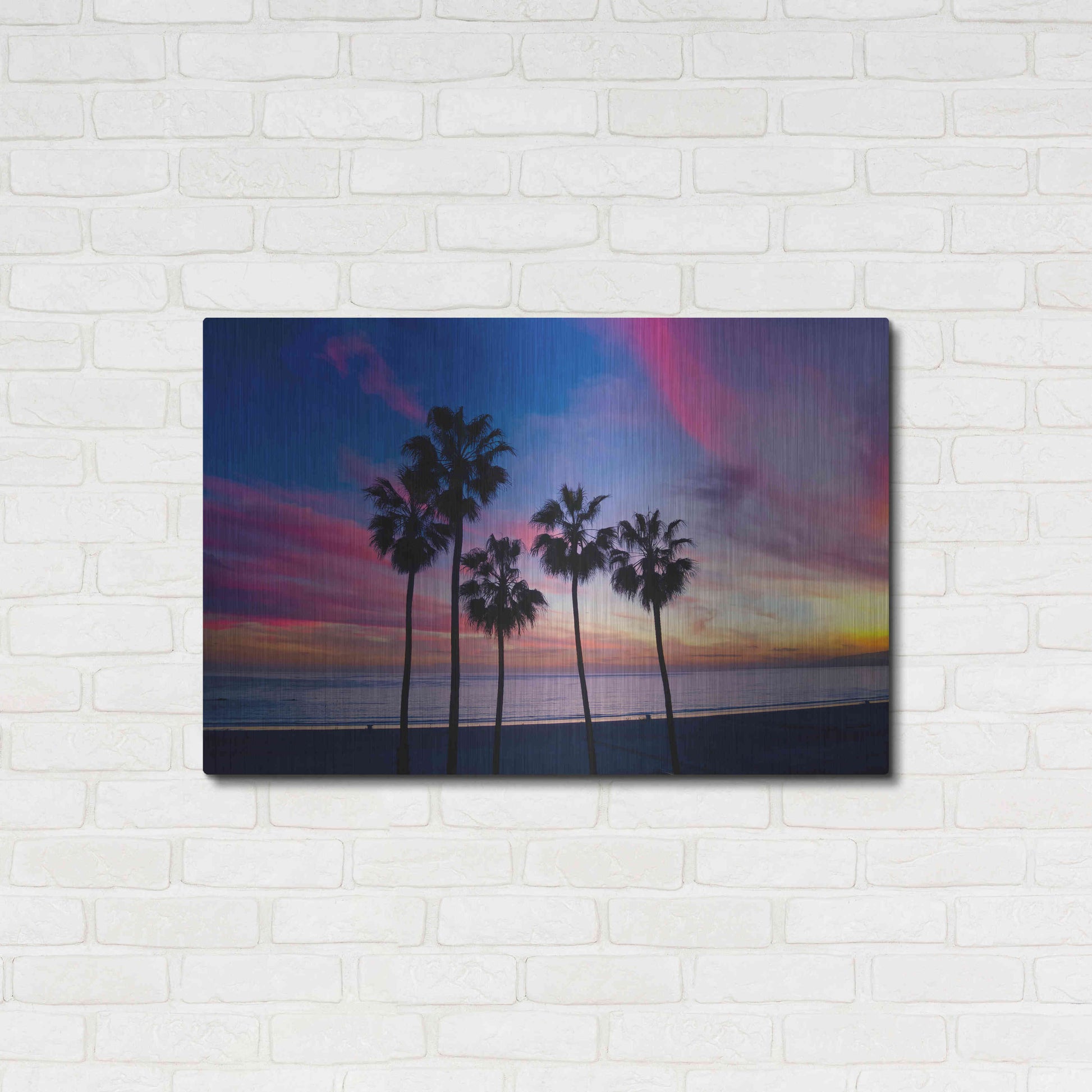 Luxe Metal Art 'Florida Sunset' by Epic Portfolio Metal Wall Art,36x24