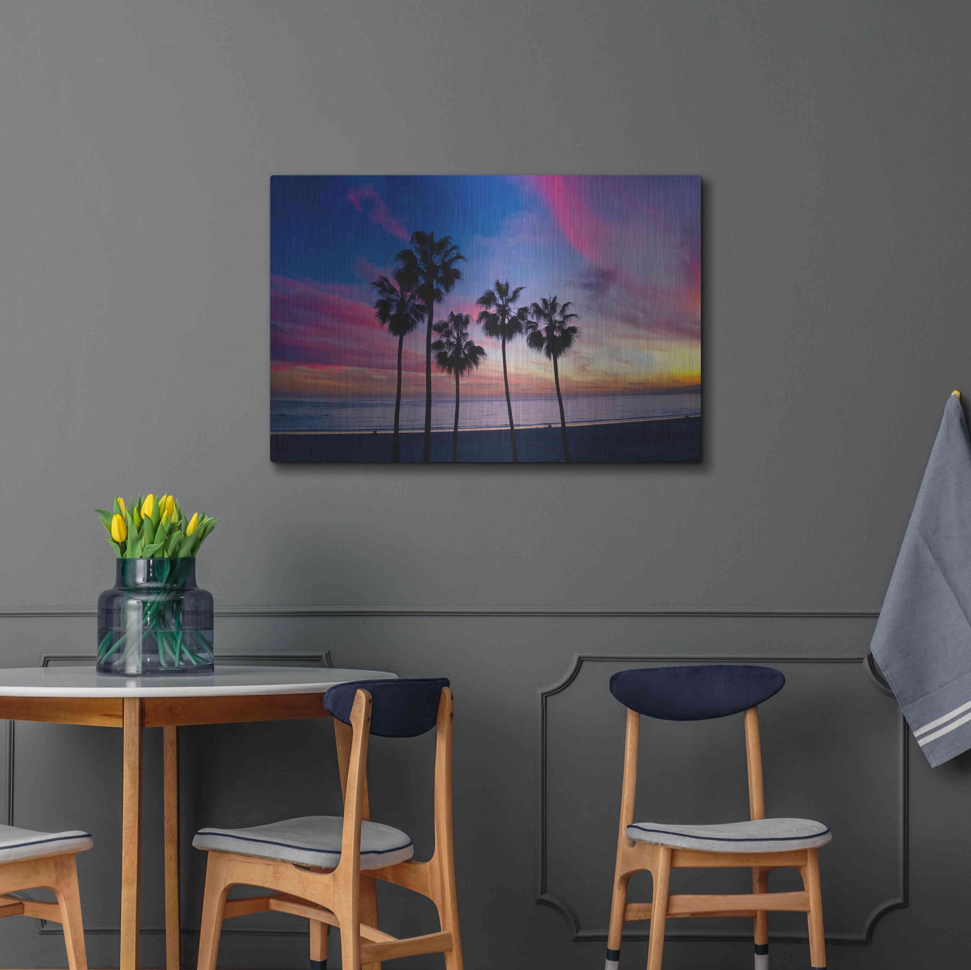 Luxe Metal Art 'Florida Sunset' by Epic Portfolio Metal Wall Art,36x24