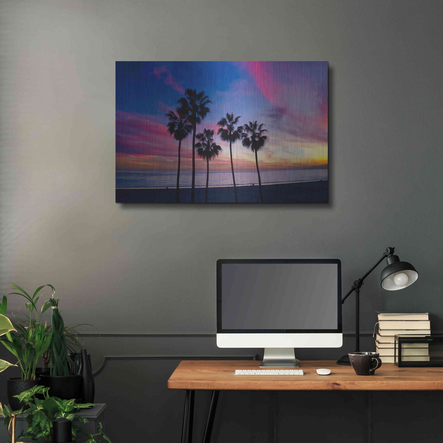 Luxe Metal Art 'Florida Sunset' by Epic Portfolio Metal Wall Art,36x24
