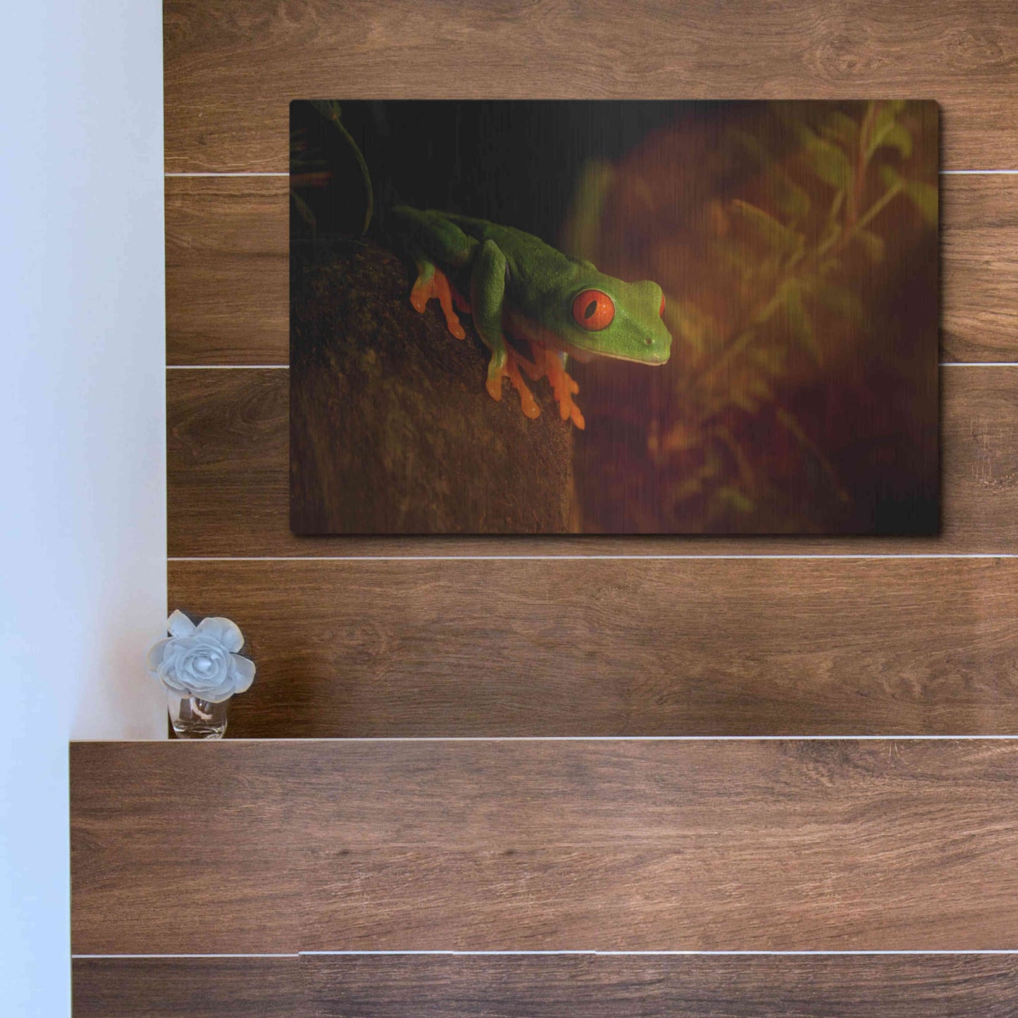 Luxe Metal Art 'Froggy' by Epic Portfolio Metal Wall Art,16x12