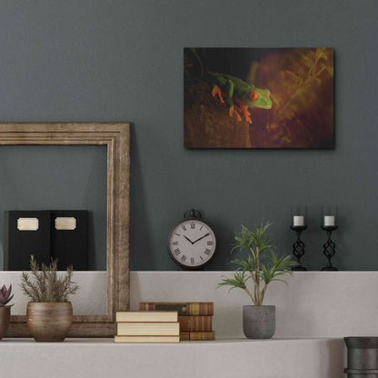 Luxe Metal Art 'Froggy' by Epic Portfolio Metal Wall Art,16x12