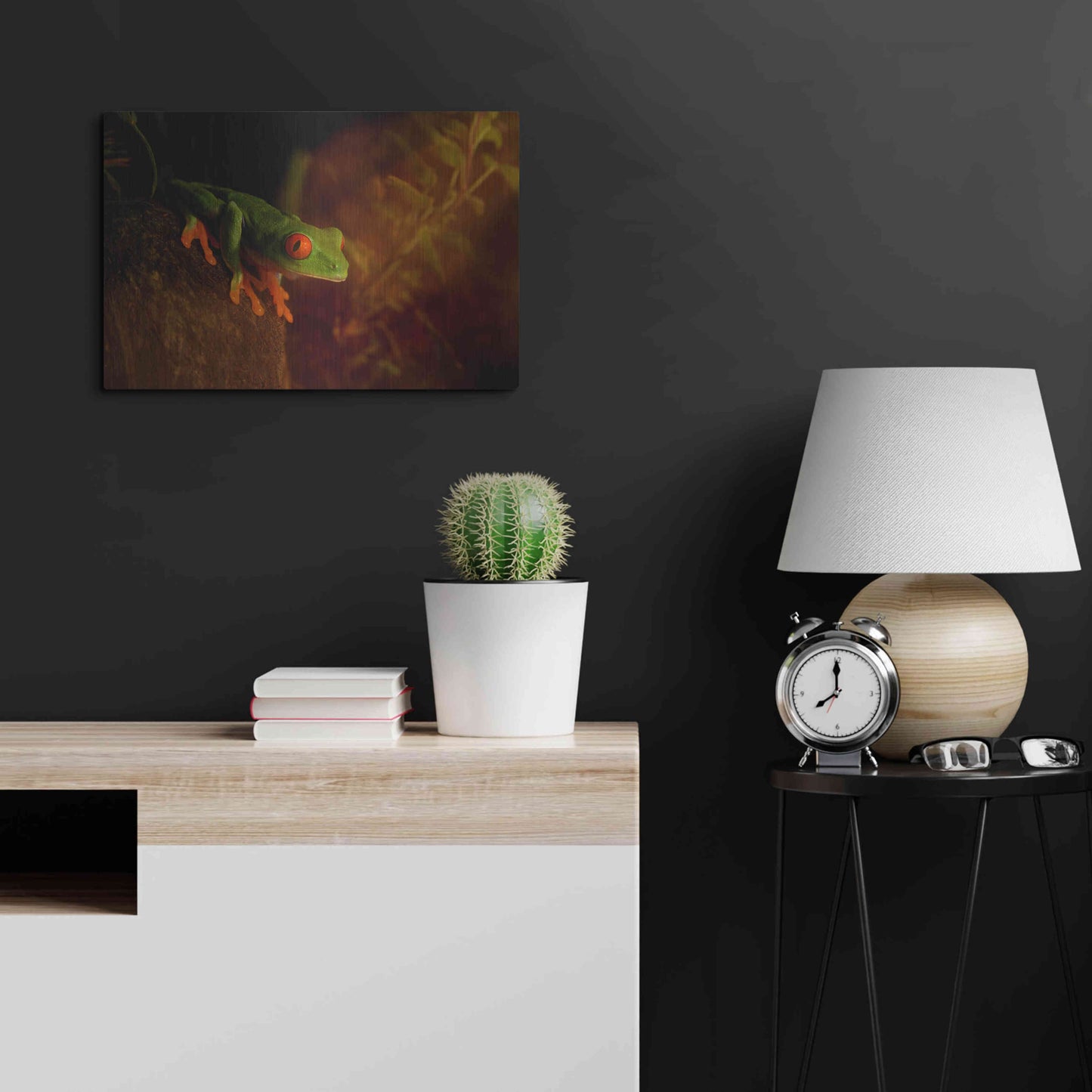 Luxe Metal Art 'Froggy' by Epic Portfolio Metal Wall Art,24x16