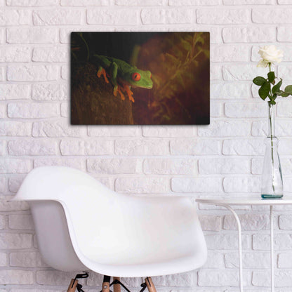 Luxe Metal Art 'Froggy' by Epic Portfolio Metal Wall Art,24x16