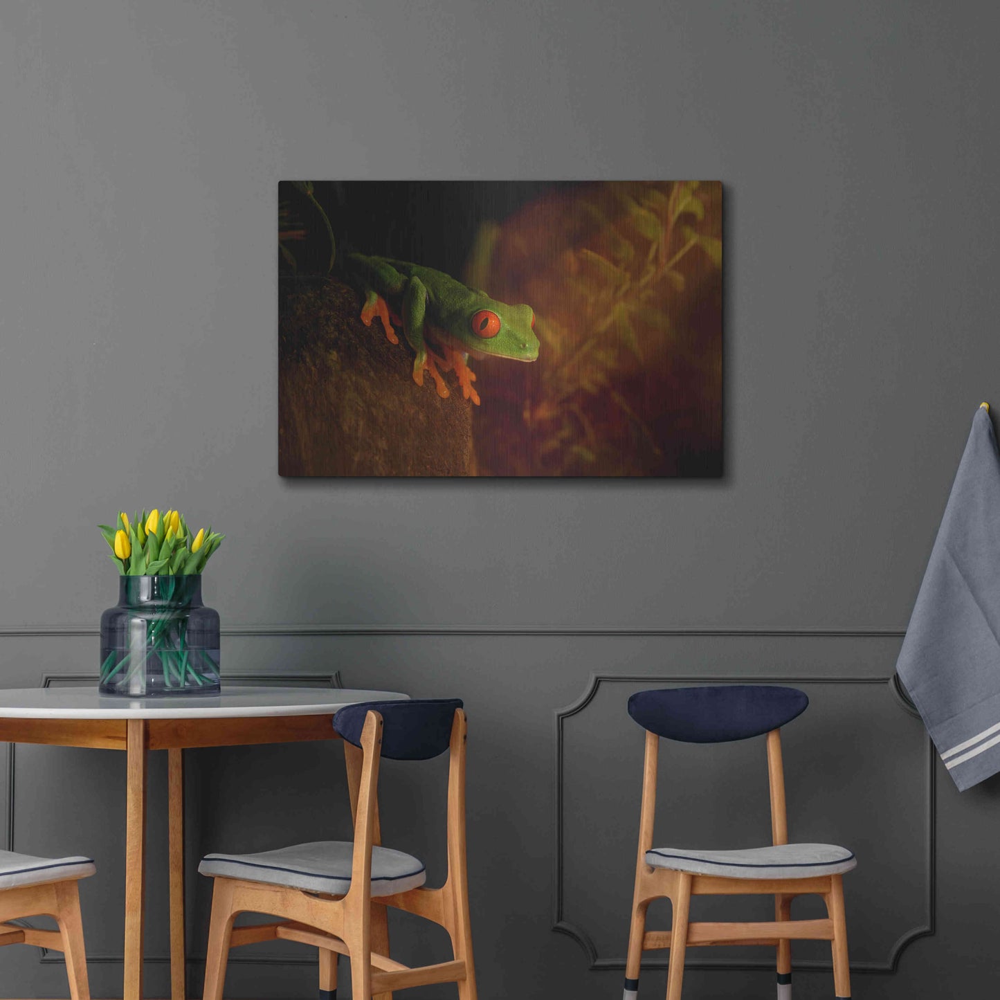 Luxe Metal Art 'Froggy' by Epic Portfolio Metal Wall Art,36x24