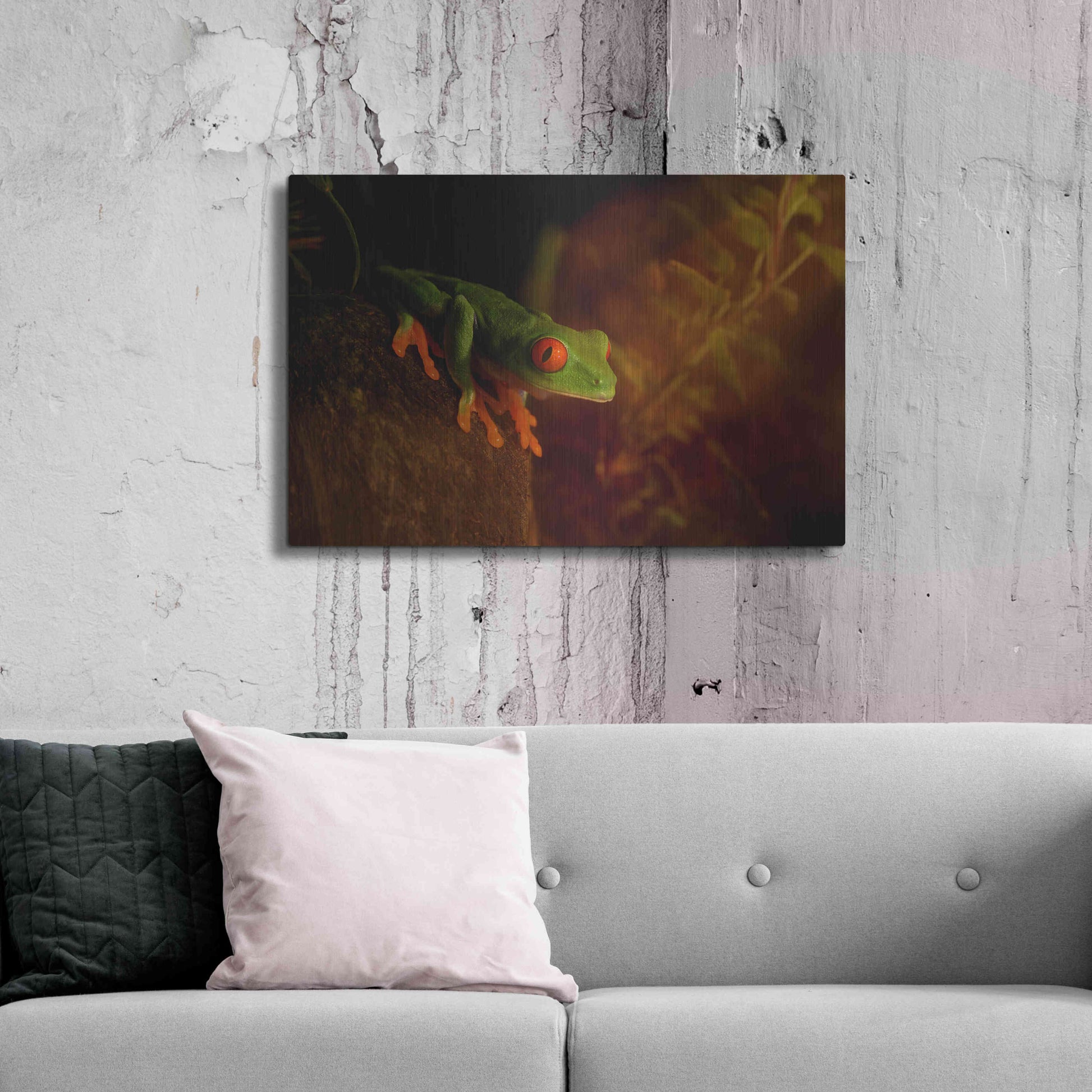 Luxe Metal Art 'Froggy' by Epic Portfolio Metal Wall Art,36x24