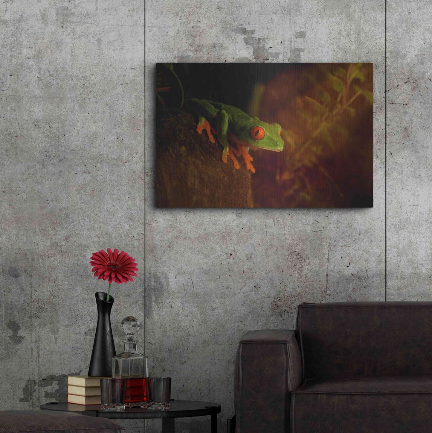 Luxe Metal Art 'Froggy' by Epic Portfolio Metal Wall Art,36x24