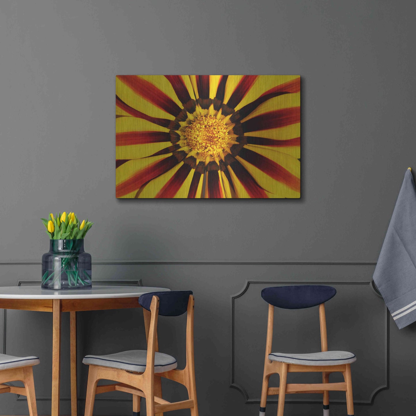 Luxe Metal Art 'Gazania' by Epic Portfolio Metal Wall Art,36x24